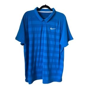 🏌️‍♂️ Nike Royal Blue Striped Polo Shirt | Men’s Size XL